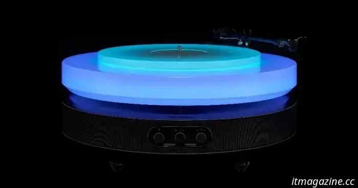 Audio-Technica’s floating Hotaru turntable exudes $10,000 of radiant style.