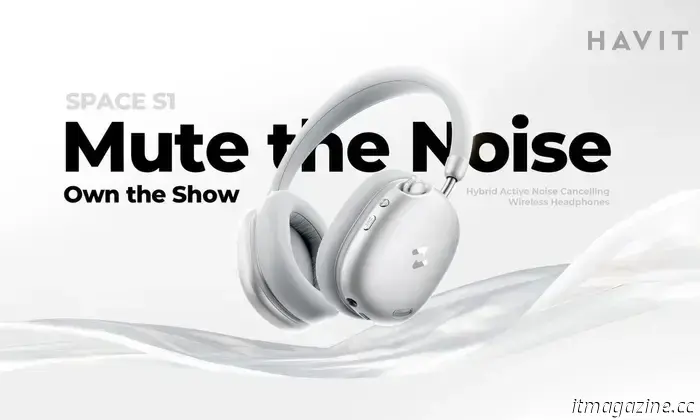 HAVIT Space S1 wireless headphones feature adaptive ANC and offer natural spatial audio.