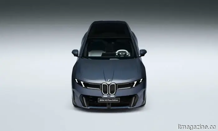 BMW introduces the iX3 Flow Edition, featuring a color-changing E Ink exterior, at the 2026 Beijing Auto Show.