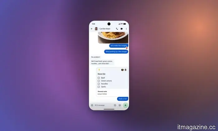 Google Messages now features integration with Google Keep, simplifying the management of group plans.