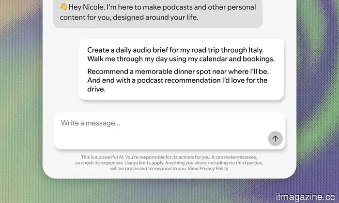 L'app AI di Spotify può generare briefing quotidiani e podcast personalizzati per te.