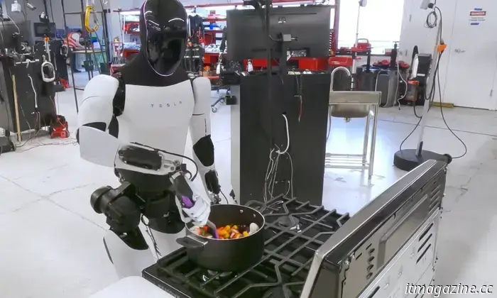 El robot Tesla aún no es sobrehumano, pero puede preparar la cena