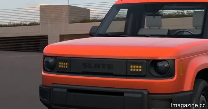 Slate’s new electric truck colors resemble those from a Crayola box.