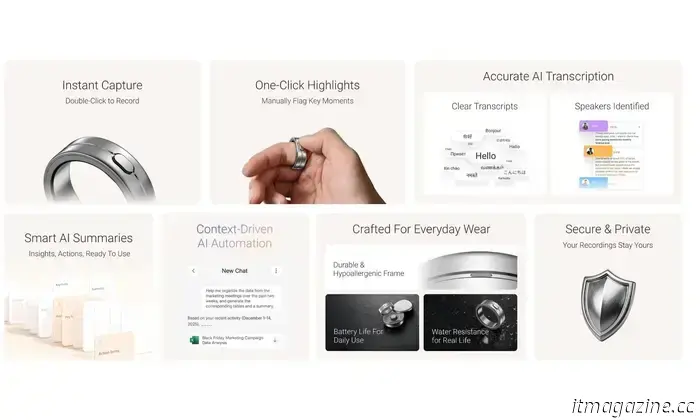 Стильное умное кольцо Vocci хочет архивировать вашу жизнь по одному аудиоклипу за раз.