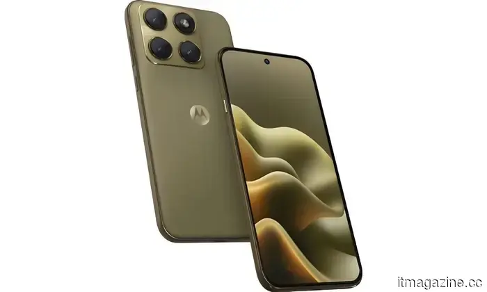 Утечка Motorola Edge 70 показывает телефон, который весь золотой и блестящий.