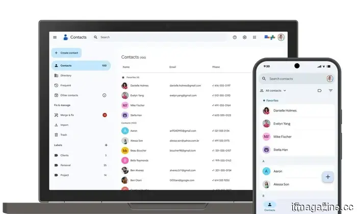 Google Contacts prende in prestito un utile trucco dell'iPhone per rendere più facile la condivisione del tuo numero