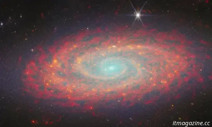 Hubble detects a cosmic bullseye: a galaxy featuring nine rings.