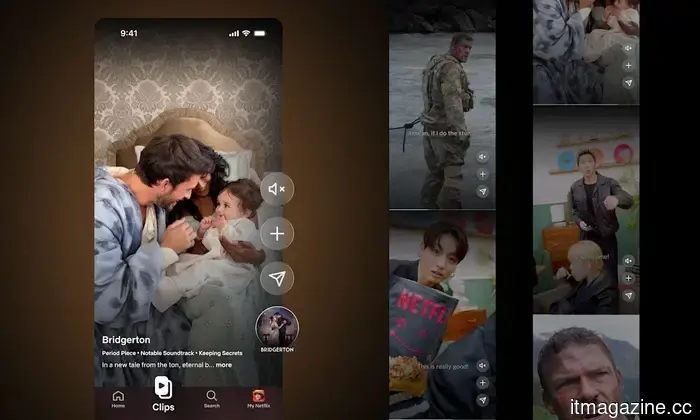 Netflix introduces its own "Clips" vertical video feed to attract users from TikTok and Reels.