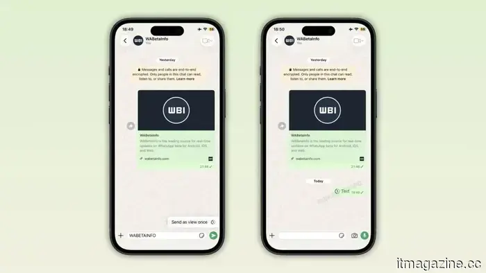 You will soon have the ability to send view-once messages on WhatsApp.