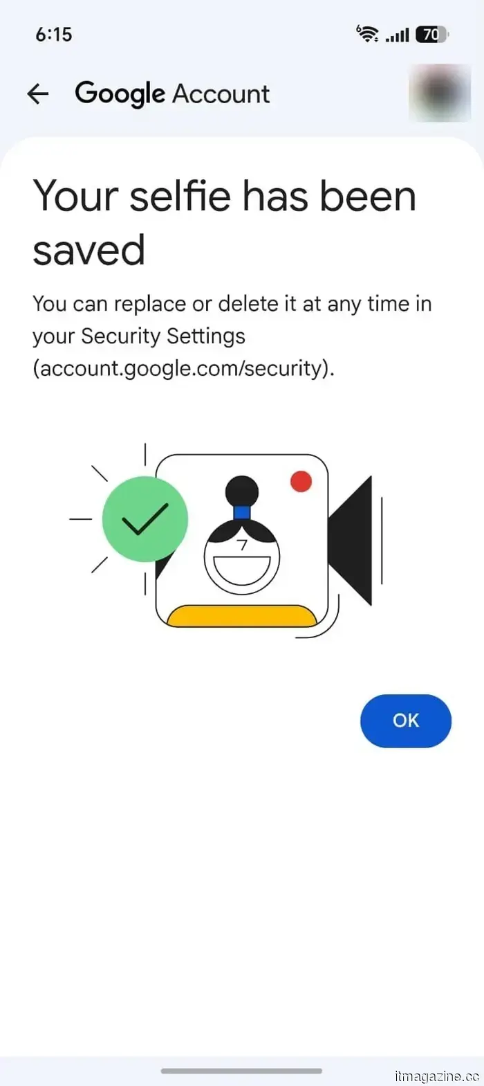 Guidelines for configuring selfie video sign-in for your Google account.
