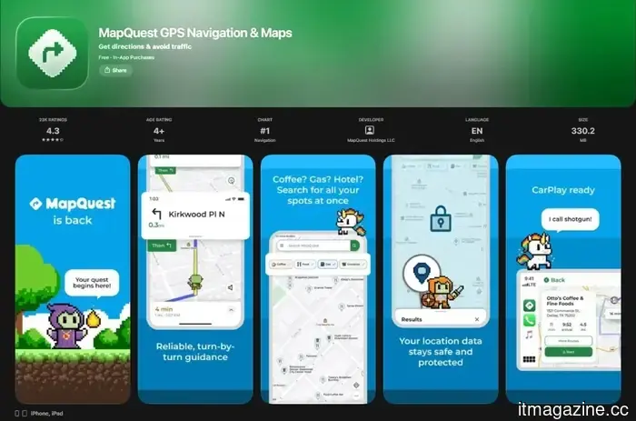 The free mapping application MapQuest gains popularity after it declined to change the name of Lake Ontario.