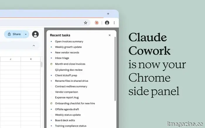 Claude is now able to retrieve data from your browser tabs and continue working on your desktop.