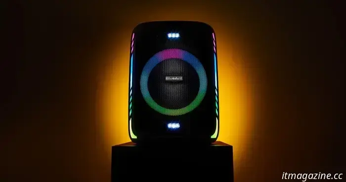 The compact X5i party speaker from BlueAnt delivers 120 watts of power and comes with two karaoke microphones.