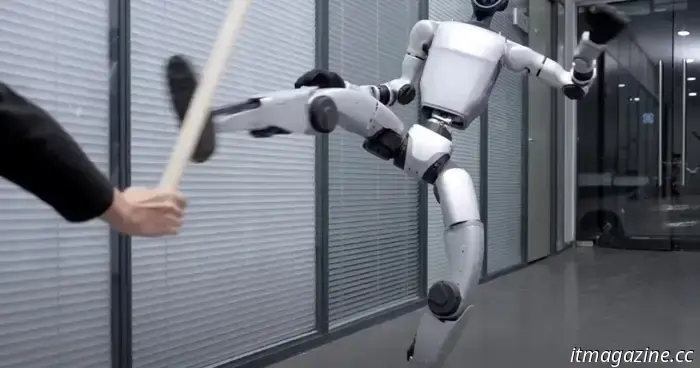 This kung fu robot clip gives the impression that the rebellion has already begun.