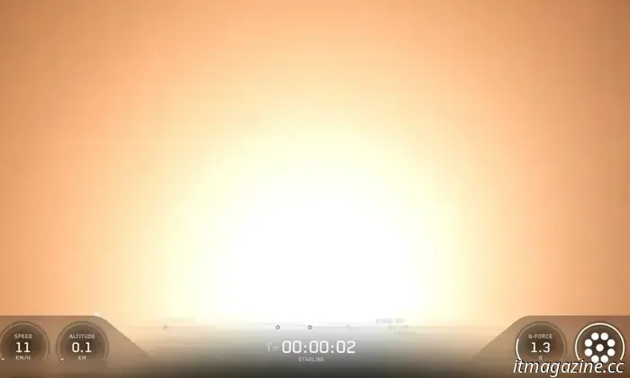 You won't encounter a stranger rocket launch than this Falcon 9 soaring through the fog.