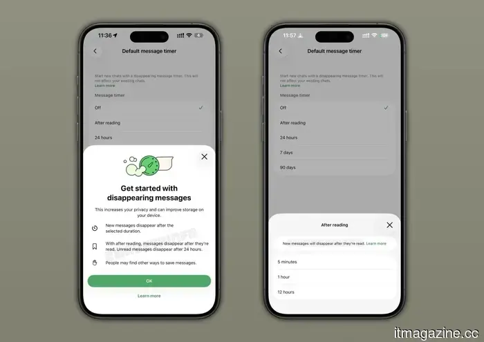 WhatsApp тестирует исчезающие сообщения, которые ждут, пока вы их действительно прочитаете, прежде чем исчезнуть.