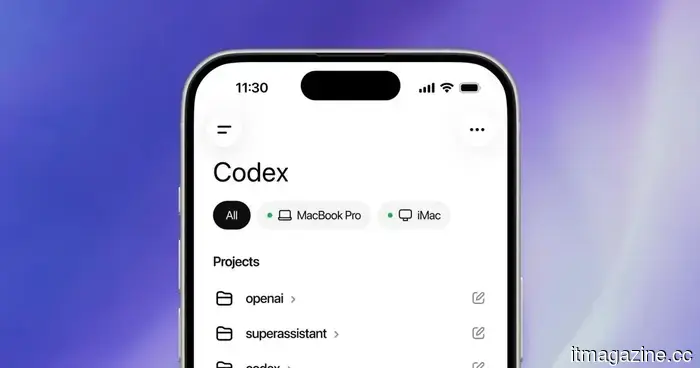 OpenAI está incorporando la poderosa herramienta Codex a la aplicación ChatGPT en tu teléfono.