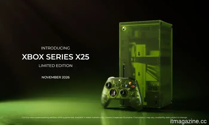 Xbox is commemorating its 25th anniversary with a special edition Series X console featuring a translucent green design.