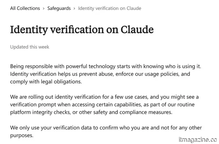 Claude erects a barrier as ID checks hinder access for users from China.