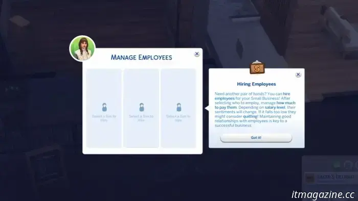 How to establish and operate a small business in The Sims 4: Businesses and Hobbies.