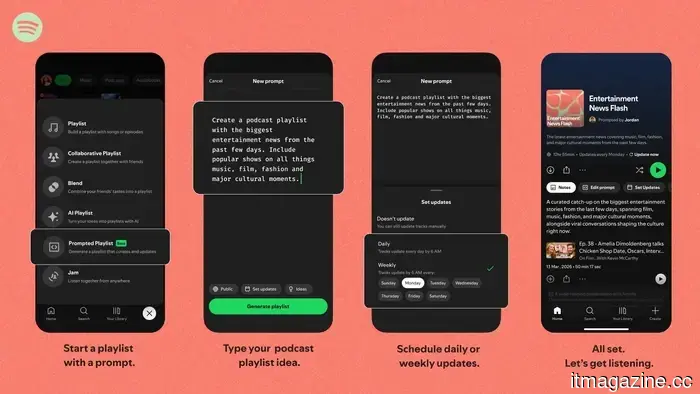 Spotify теперь может создать для вас персонализированный плейлист подкастов всего лишь на основе простого запроса.