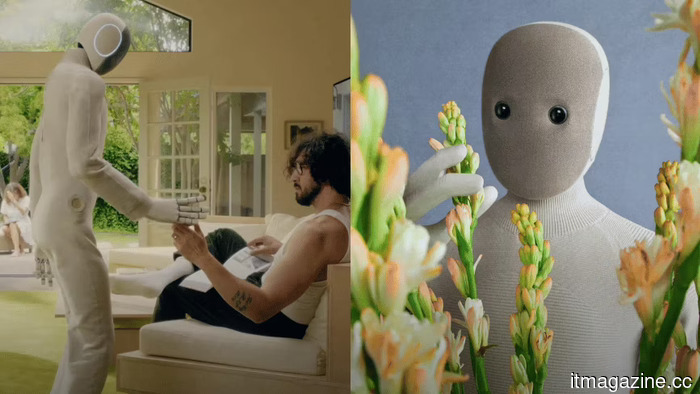 1X's NEO robot is equipped with hands capable of sensing when a glass is slipping.