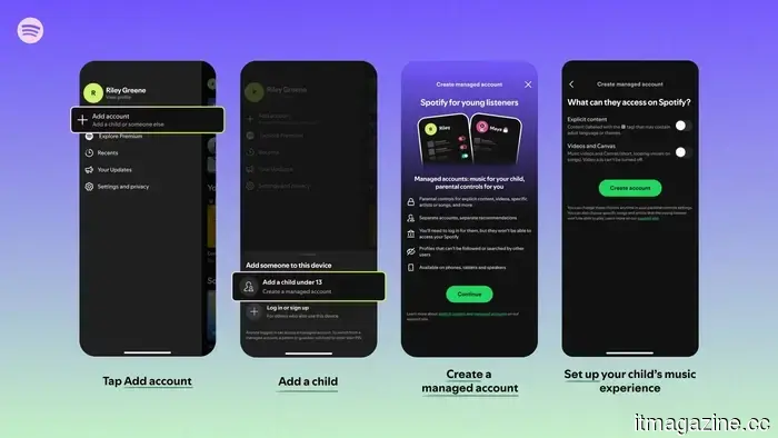 Your child can now obtain a free Spotify account that includes parental controls.