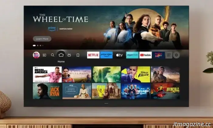 Amazon Fire TV Omni Mini-LED enhanced with interactive artwork and dual audio features.