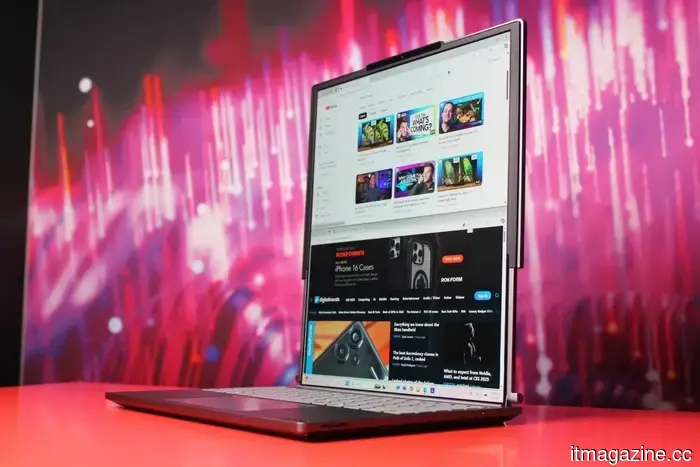 Il prossimo ThinkBook di Lenovo potrebbe espandersi lateralmente in un setup ultrawide portatile.