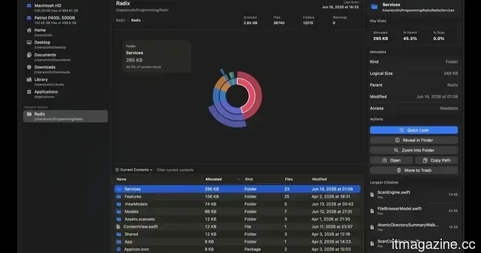 If you own a Mac, you ought to check out this free and aesthetically pleasing disk space utility.