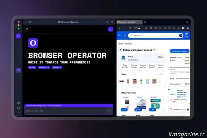 Opera's Operator will reduce your clicks and navigate the web on your behalf.