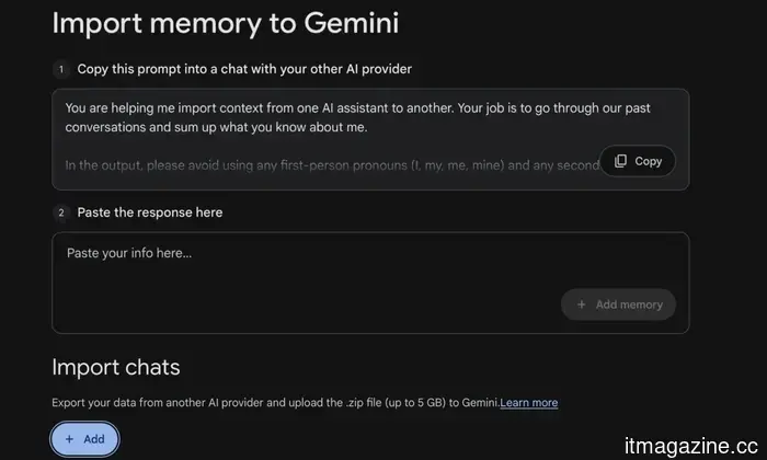 Ho trasferito tutte le mie chat da altre app di intelligenza artificiale a Gemini — e funziona perfettamente