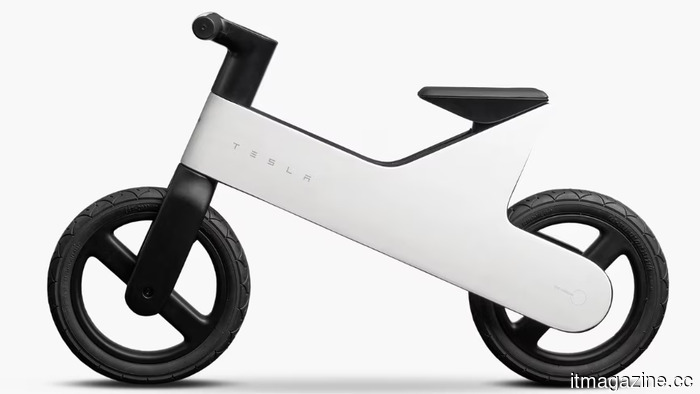 Tesla hizo una bicicleta de equilibrio de $225 para niños pequeños. No tiene motor, ni pedales, y ya está agotada.