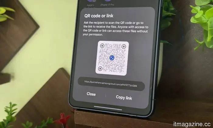 Your Android device can now transfer files to any iPhone by using a Quick Share QR code.