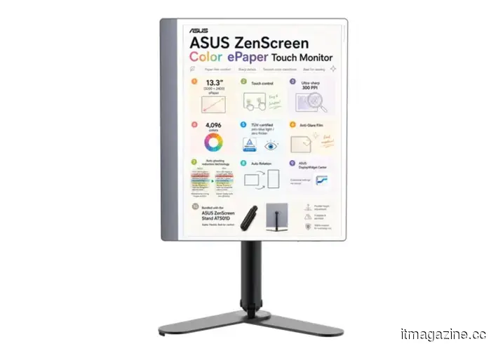 Asus unveils the first-ever OLED esports monitor along with a Color ePaper secondary display.
