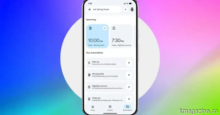 The recent update for Google Home simplifies the process of initiating automations.