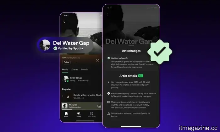 Spotify introduces verified artist badges to ensure that listeners can confirm they are enjoying music from a real person rather than an AI.