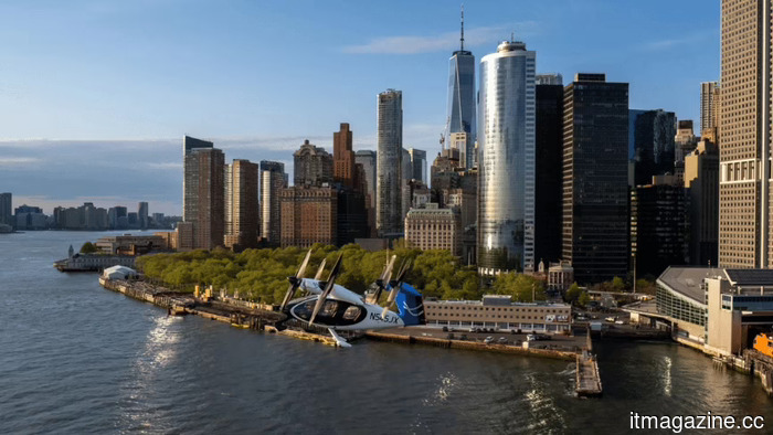 Joby operates an electric air taxi service from JFK to Manhattan, completing the journey in seven minutes as it approaches FAA certification.