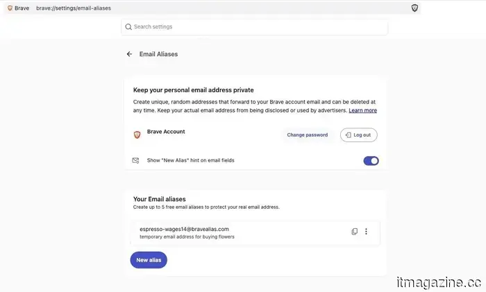 La nueva función de Alias de Correo de Brave puede mantener a los sitios web alejados de tu dirección de correo real.