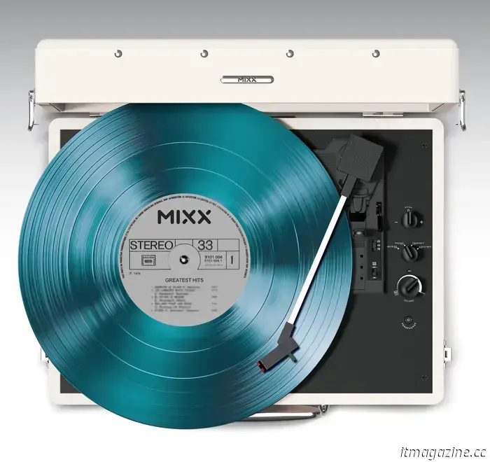 The Mixx Revival 55 suitcase record player is adorable, vibrant, and ideal for beginners.