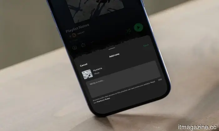 Spotify's Playlist Notes allows for easier addition of context to your favorite selections.