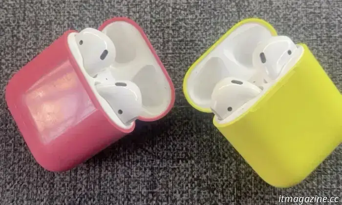 Prototipos filtrados revelan que Apple llegó a probar AirPods rosas y amarillos.