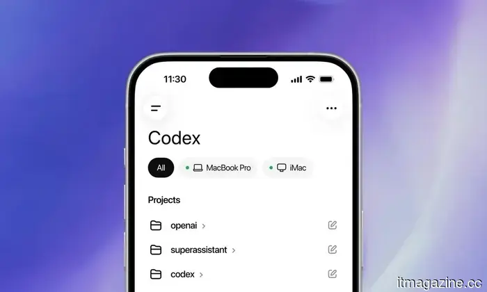 OpenAI está incorporando la poderosa herramienta Codex a la aplicación ChatGPT en tu teléfono.