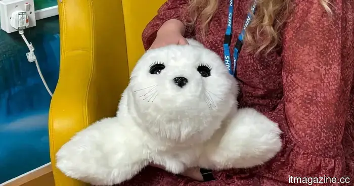 Furry robotic seals are being utilized for mental health support at a hospital in the UK.