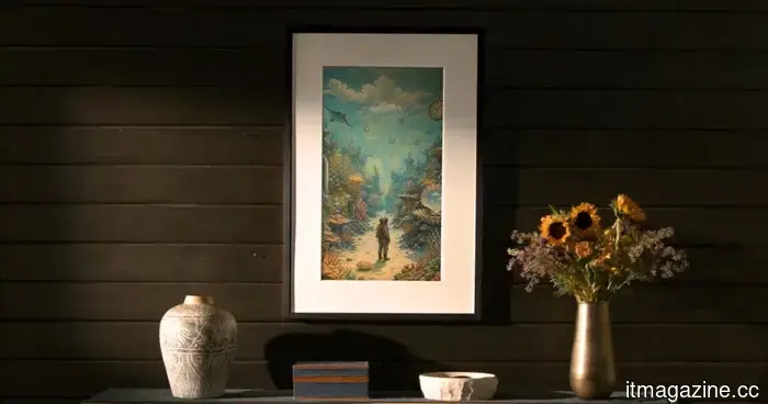 Fraimic's E Ink art frame creates artwork based on your voice and does so in a stunning manner.