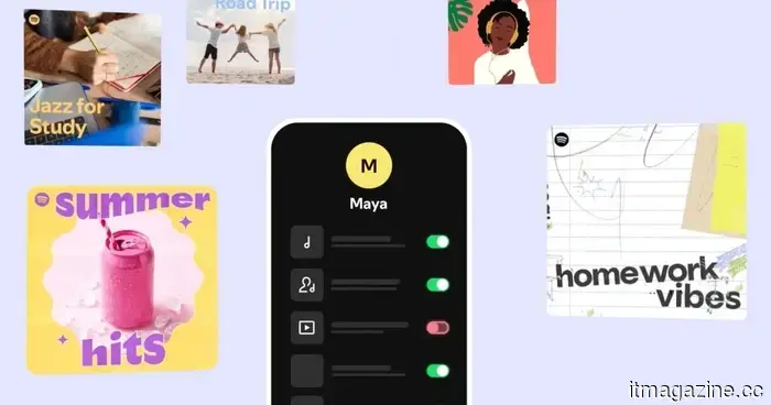 Your child can now obtain a free Spotify account that includes parental controls.