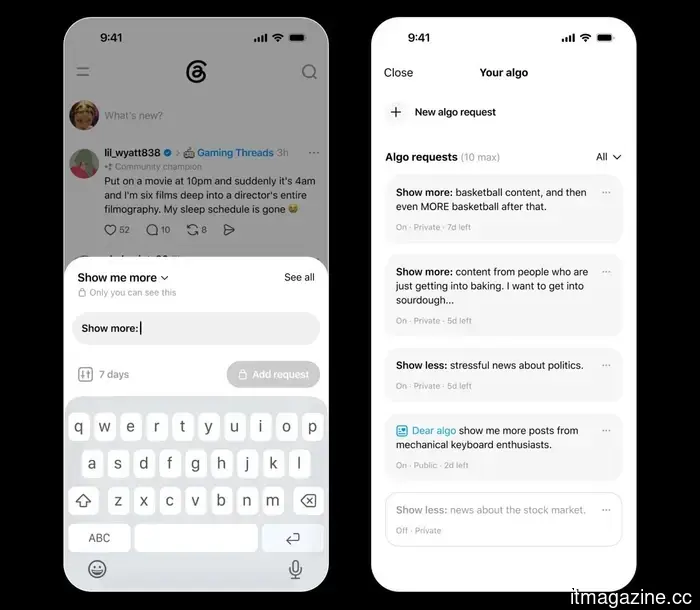 Threads simplifies the process of discovering your community and filtering out content you prefer not to view.