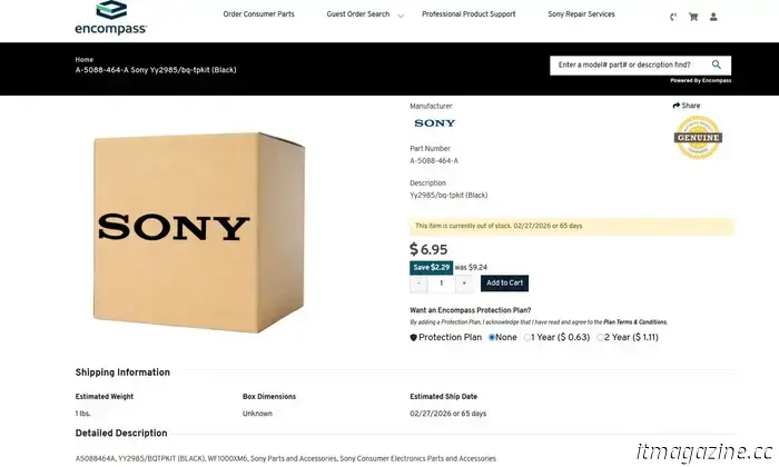 Los próximos auriculares de Sony se filtraron en línea antes de tiempo.