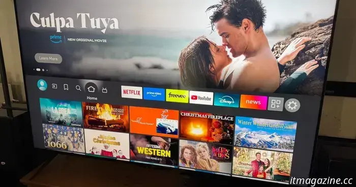 Amazon Fire TV Omni Mini-LED enhanced with interactive artwork and dual audio features.