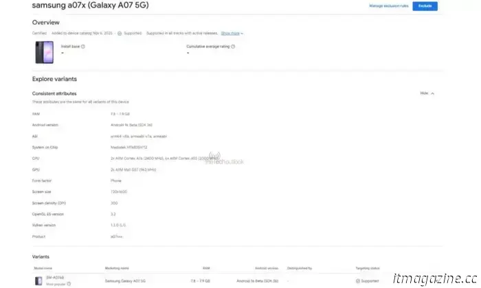 Доступный Galaxy A07 5G от Samsung может появиться раньше, чем вы думаете.